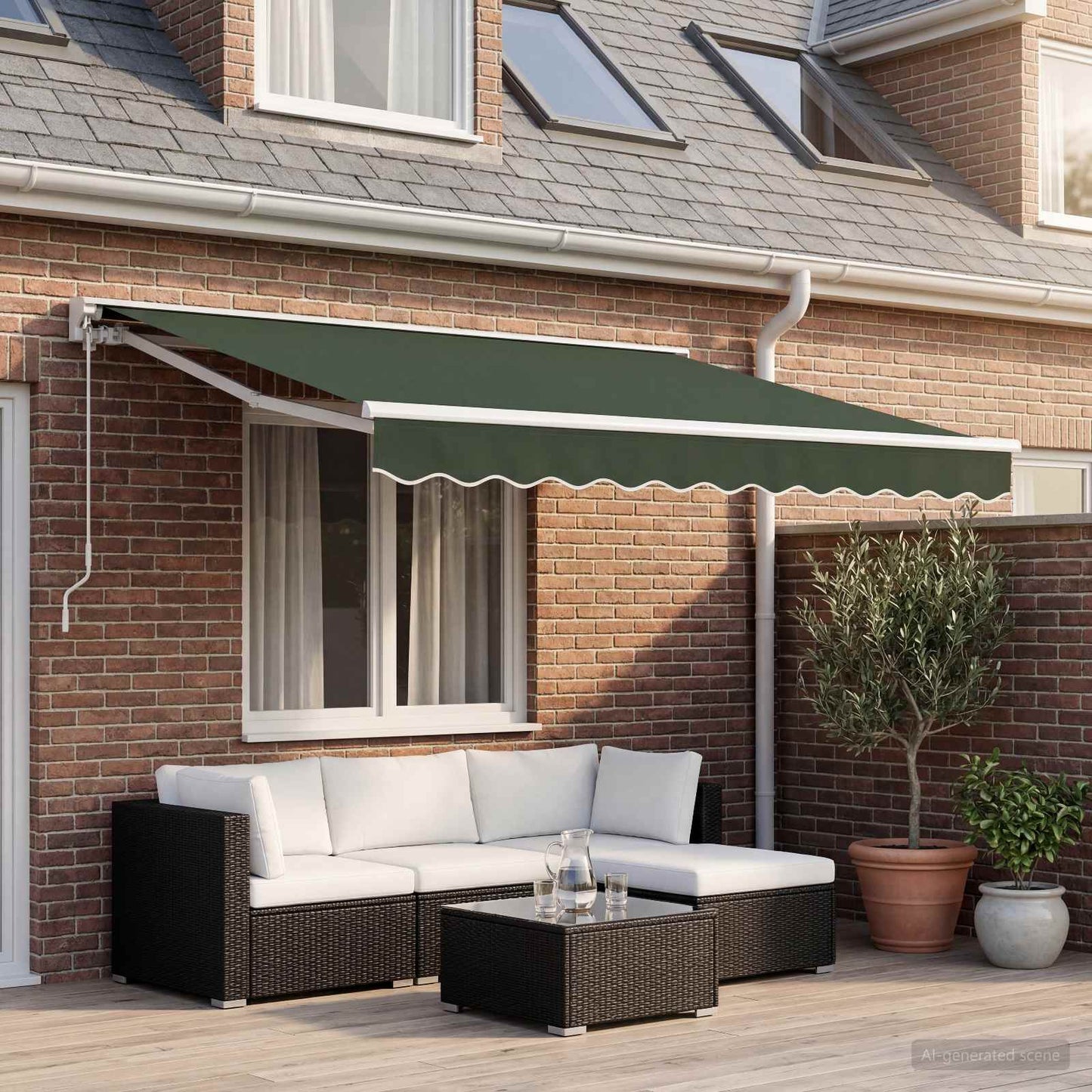 Vervangingsdoek voor zonnescherm Donkergroen 3 x 2,5 m
