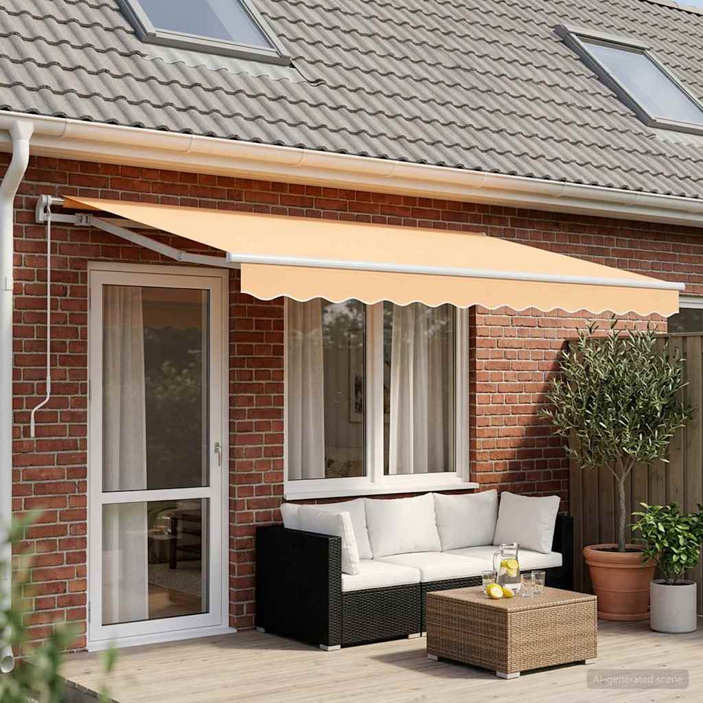 Vervangingsdoek voor zonnescherm Zand 5 x 3 m Polyester is nu te koop bij PeponiXL, paradijselijk wonen!