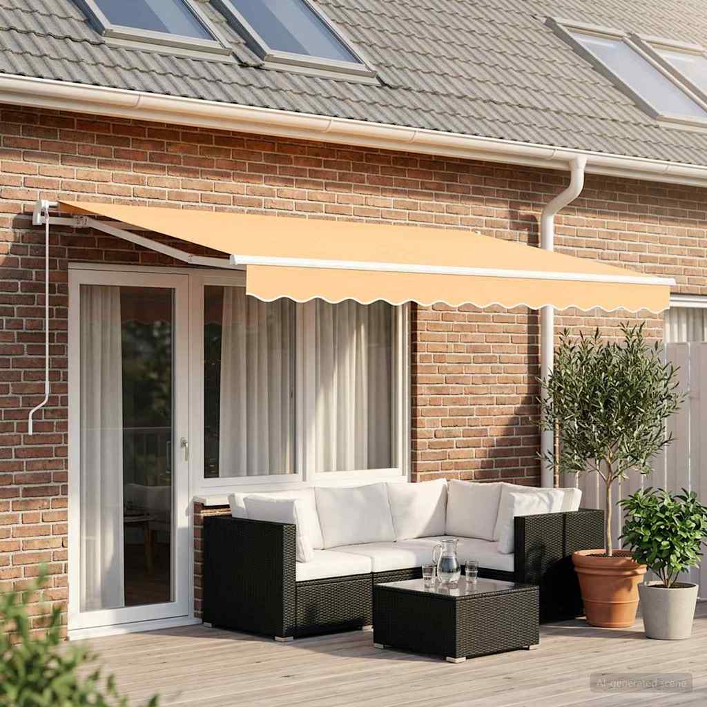 Vervangingsdoek voor zonnescherm Zand 5 × 3,5 m Polyester