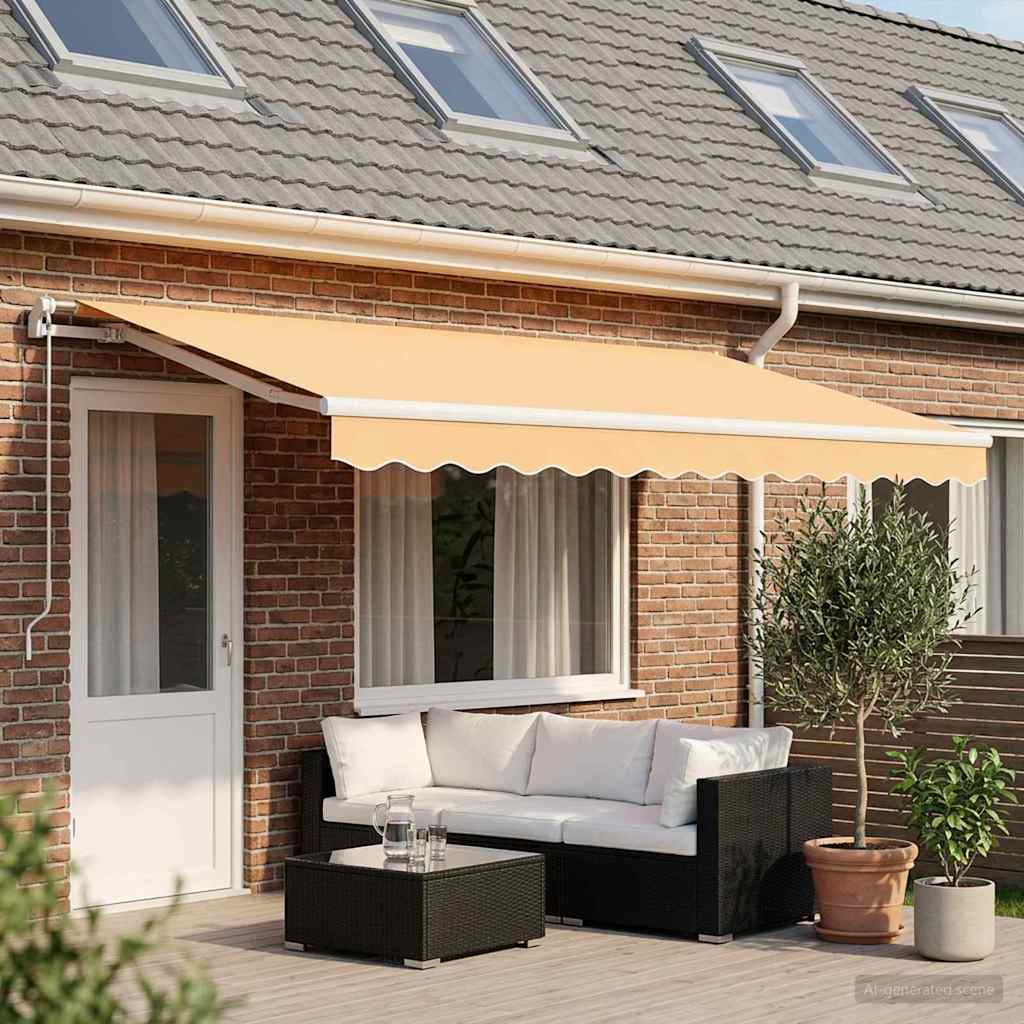 Vervangingsdoek voor zonnescherm Zand 6 × 3,5 m Polyester