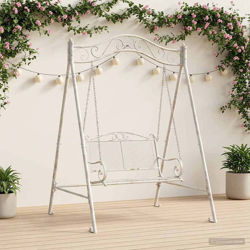 Swing Frame Antiek wit 113 x 121,5 x 168 cm Staal is nu te koop bij PeponiXL, paradijselijk wonen!