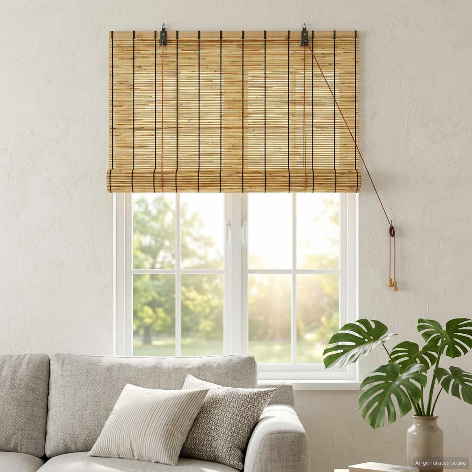 Rolgordijn Naturel 60 x 160 cm Riet is nu te koop bij PeponiXL, paradijselijk wonen!