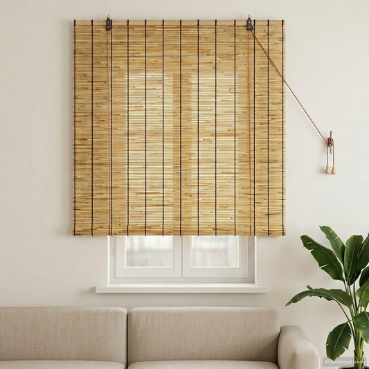 Rolgordijn Naturel 120 x 160 cm Riet is nu te koop bij PeponiXL, paradijselijk wonen!