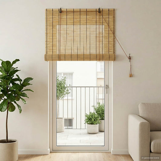 Rolgordijn Naturel 60 x 220 cm Riet is nu te koop bij PeponiXL, paradijselijk wonen!