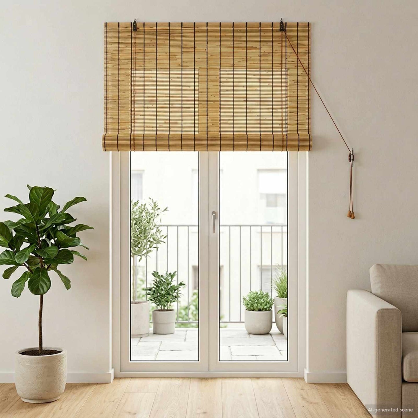 Rolgordijn Naturel 120 x 220 cm Riet is nu te koop bij PeponiXL, paradijselijk wonen!