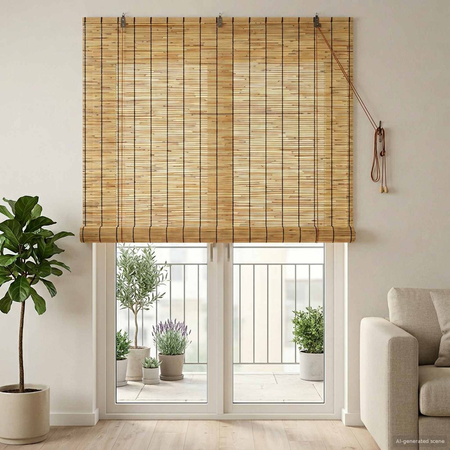 Rolgordijn Naturel 140 x 220 cm Riet is nu te koop bij PeponiXL, paradijselijk wonen!