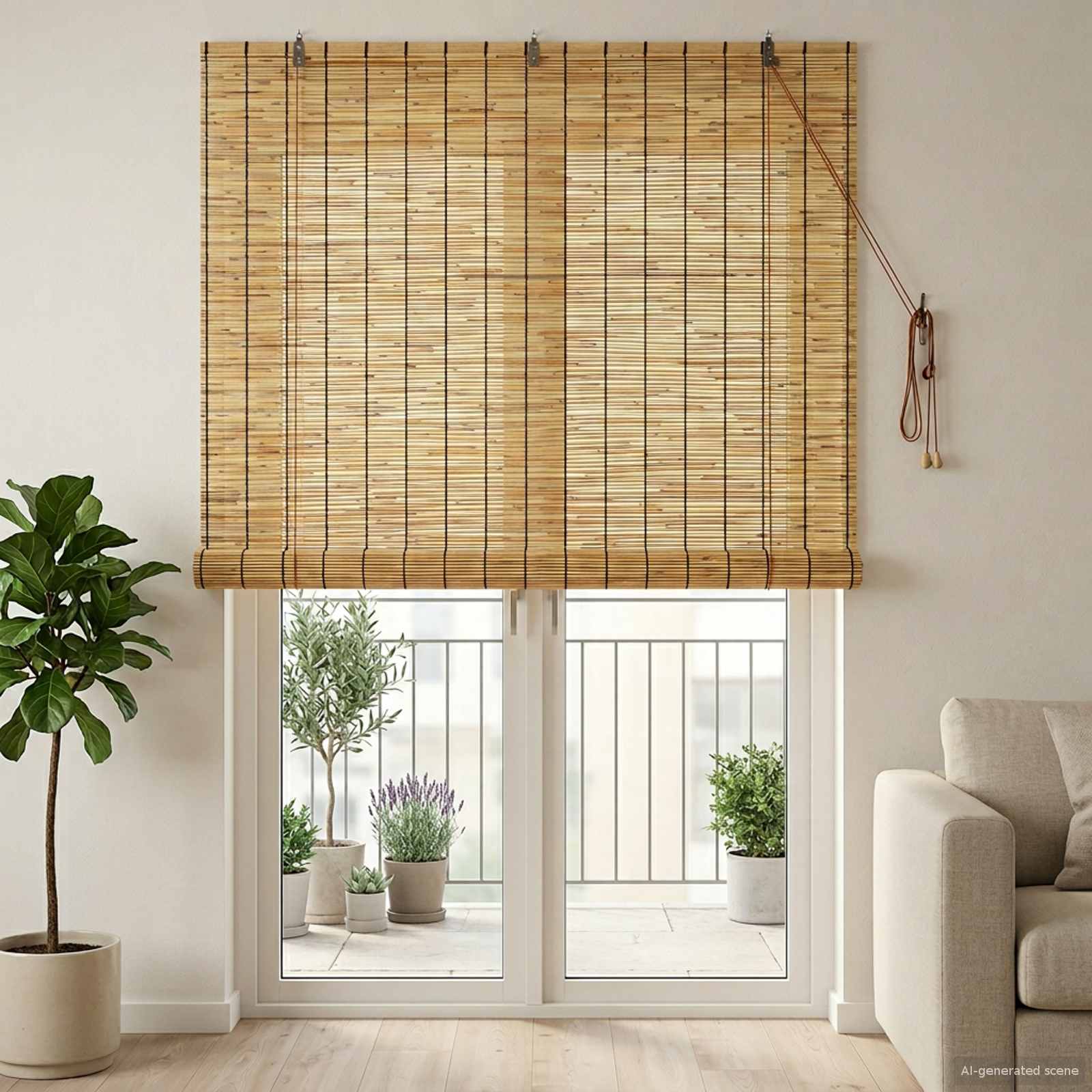 Rolgordijn Naturel 140 x 220 cm Riet is nu te koop bij PeponiXL, paradijselijk wonen!