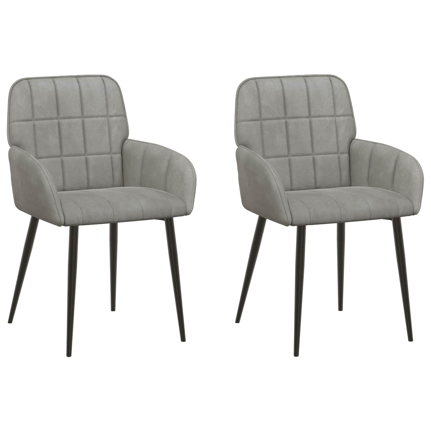 Eettafelstoelen 2 pcs fluweel Lichtgrijs 57 x 50 x 85 cm is nu te koop bij PeponiXL, paradijselijk wonen!
