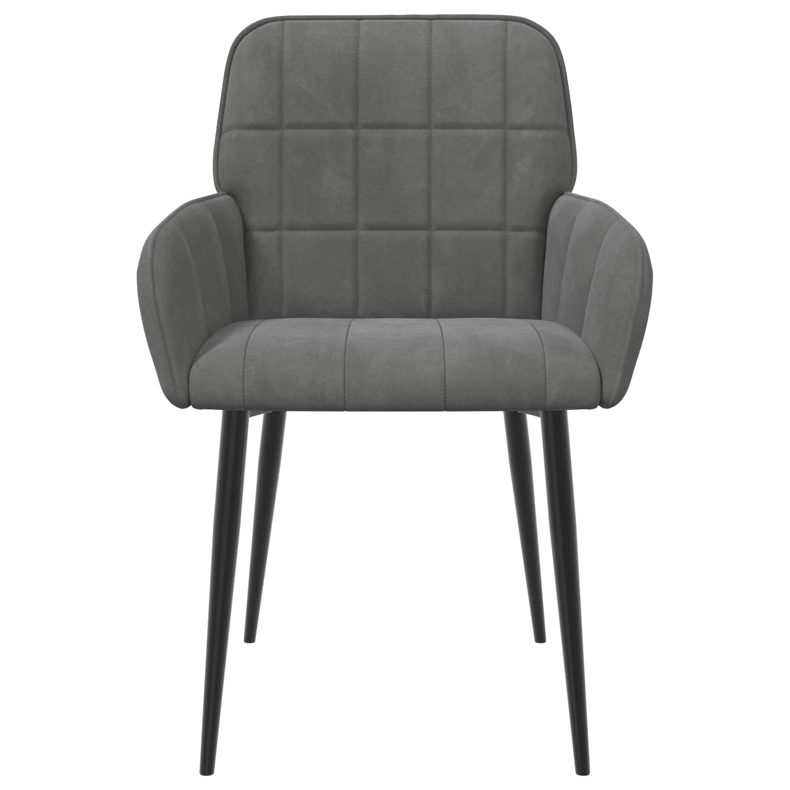 Eettafelstoelen 2 pcs fluweel Donkergrijs 57 x 50 x 85 cm is nu te koop bij PeponiXL, paradijselijk wonen!