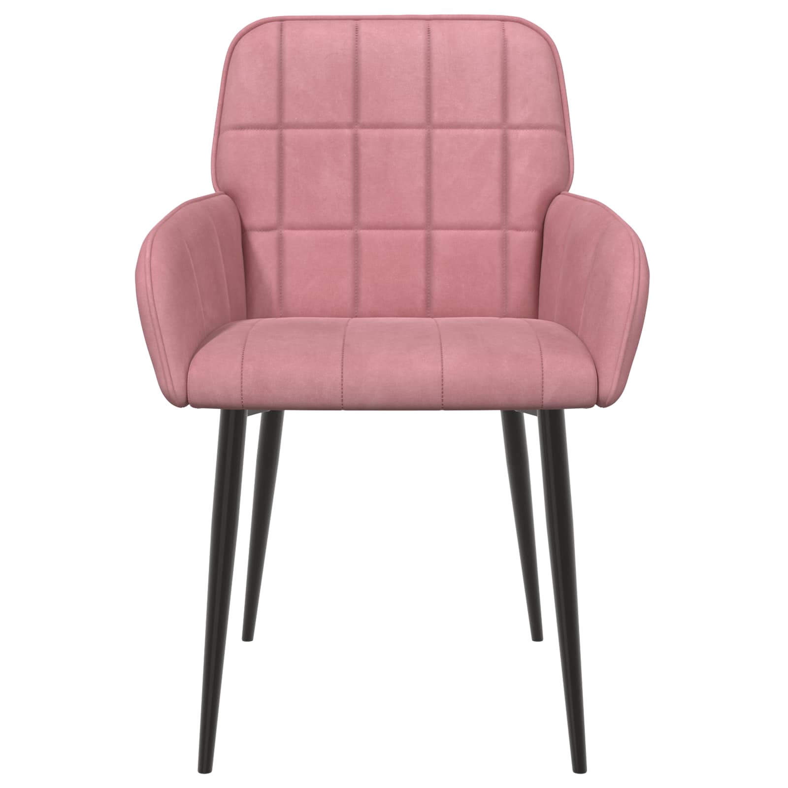 Eettafelstoelen 2 pcs fluweel Roze 57 x 50 x 85 cm is nu te koop bij PeponiXL, paradijselijk wonen!