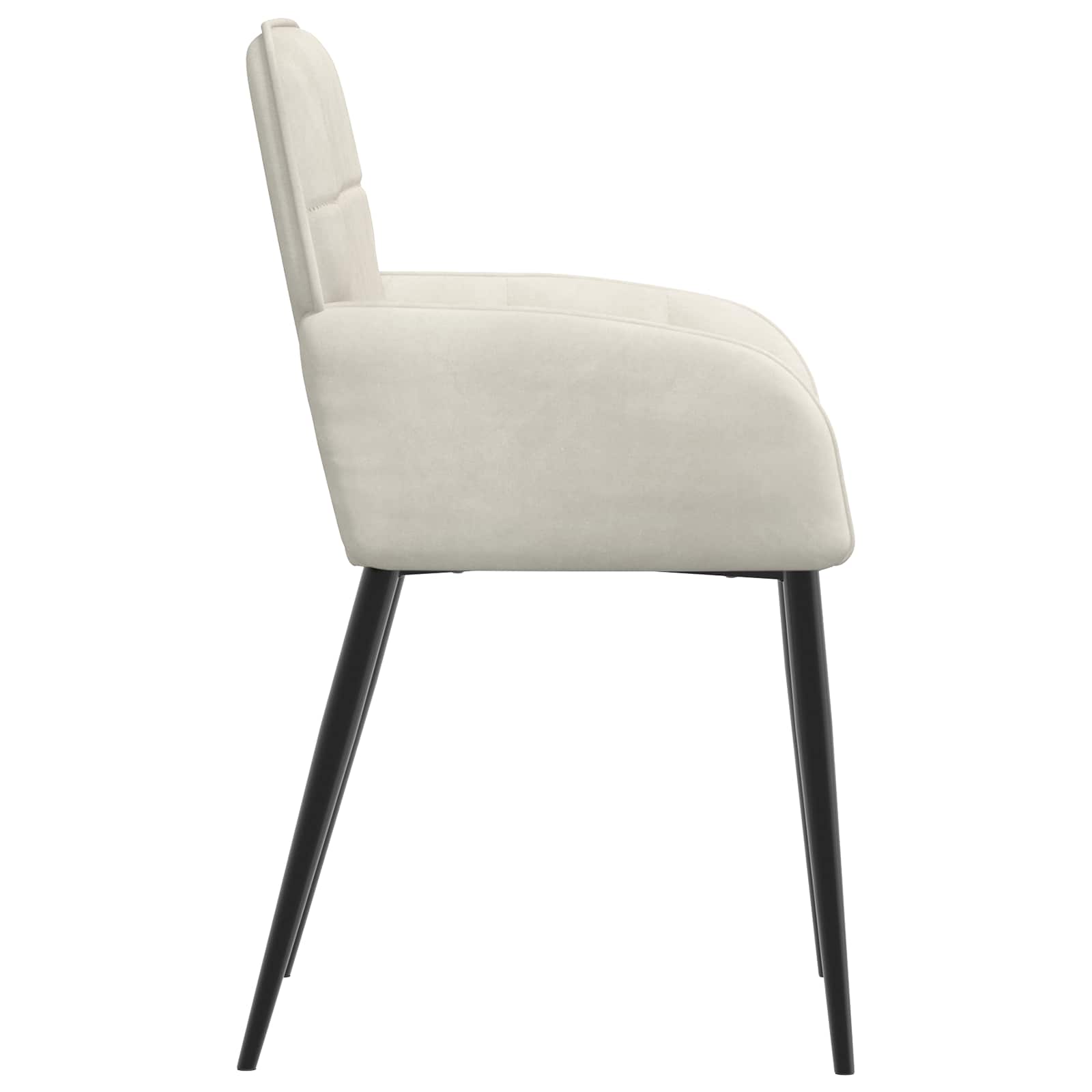 Eettafelstoelen 2 pcs fluweel Crèmekleurig 57 x 50 x 85 cm is nu te koop bij PeponiXL, paradijselijk wonen!