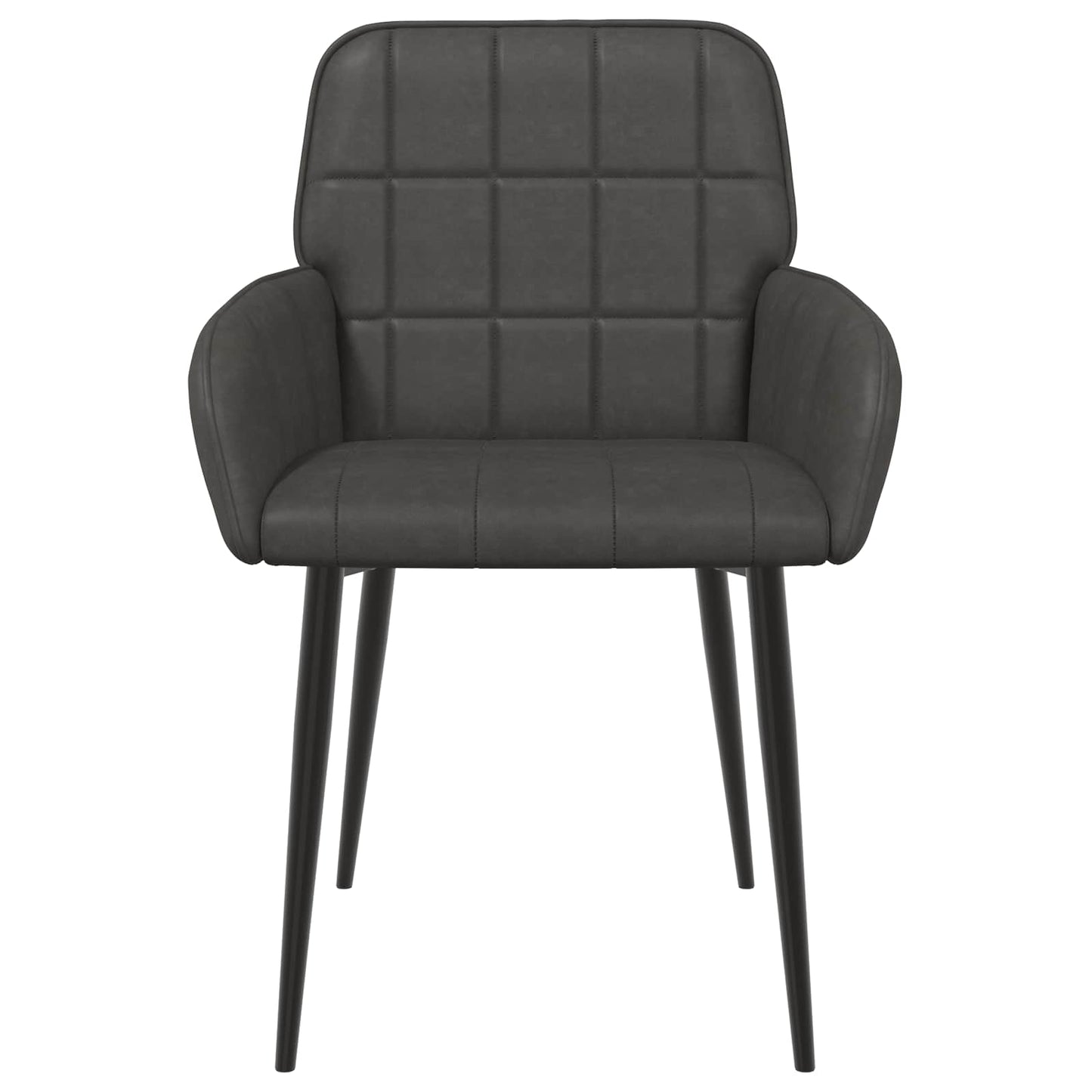 Eettafelstoelen 2 pcs Kunstleer Zwart 57 x 50 x 85 cm is nu te koop bij PeponiXL, paradijselijk wonen!