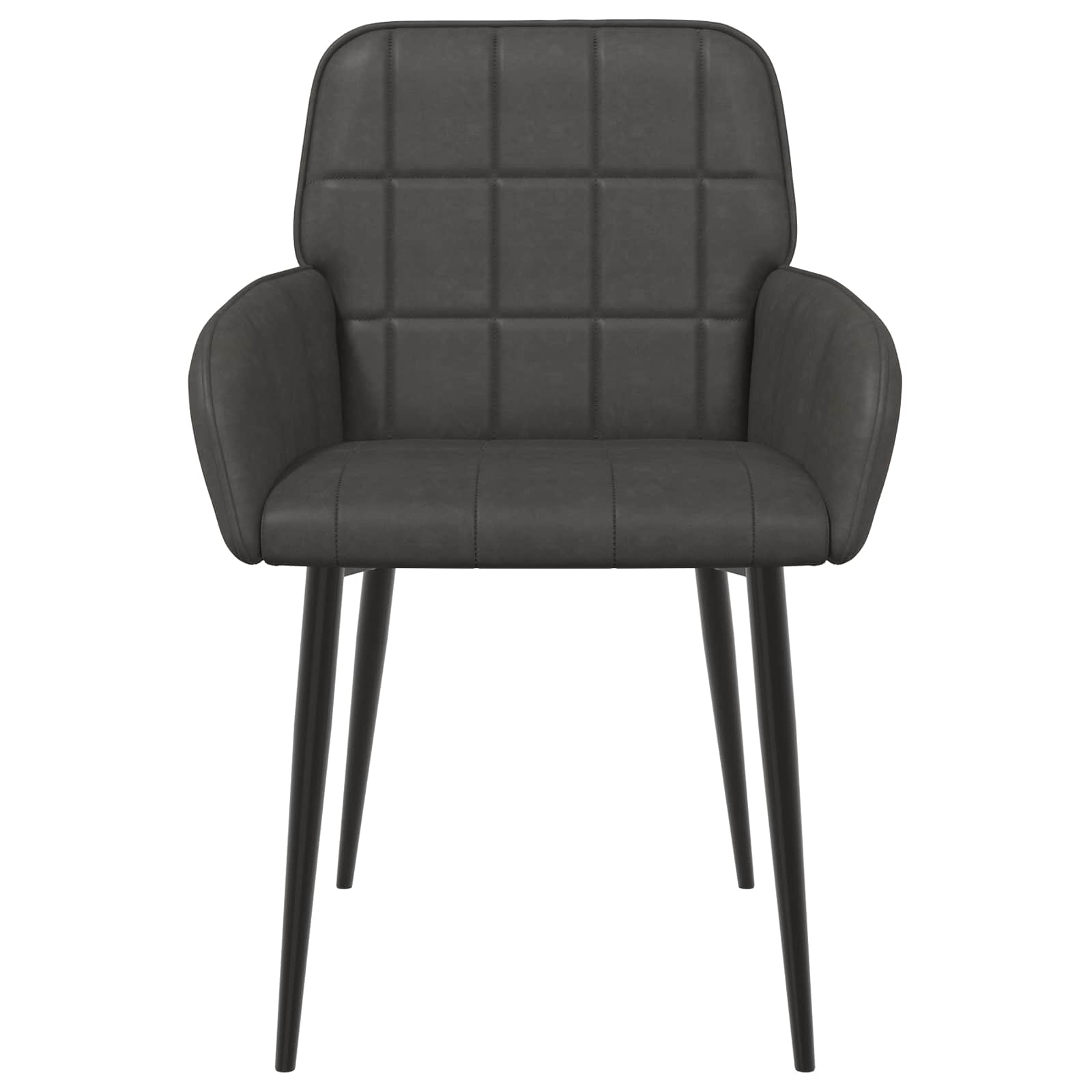 Eettafelstoelen 2 pcs Kunstleer Zwart 57 x 50 x 85 cm is nu te koop bij PeponiXL, paradijselijk wonen!