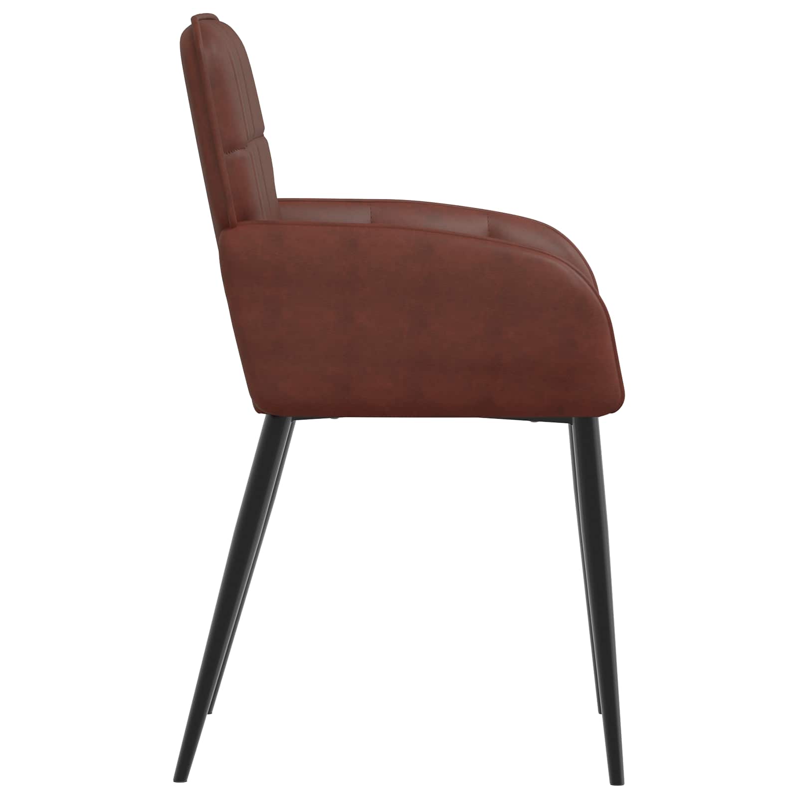Eettafelstoelen 2 pcs Kunstleer Glanzend Bruin 57 x 50 x 85 cm is nu te koop bij PeponiXL, paradijselijk wonen!