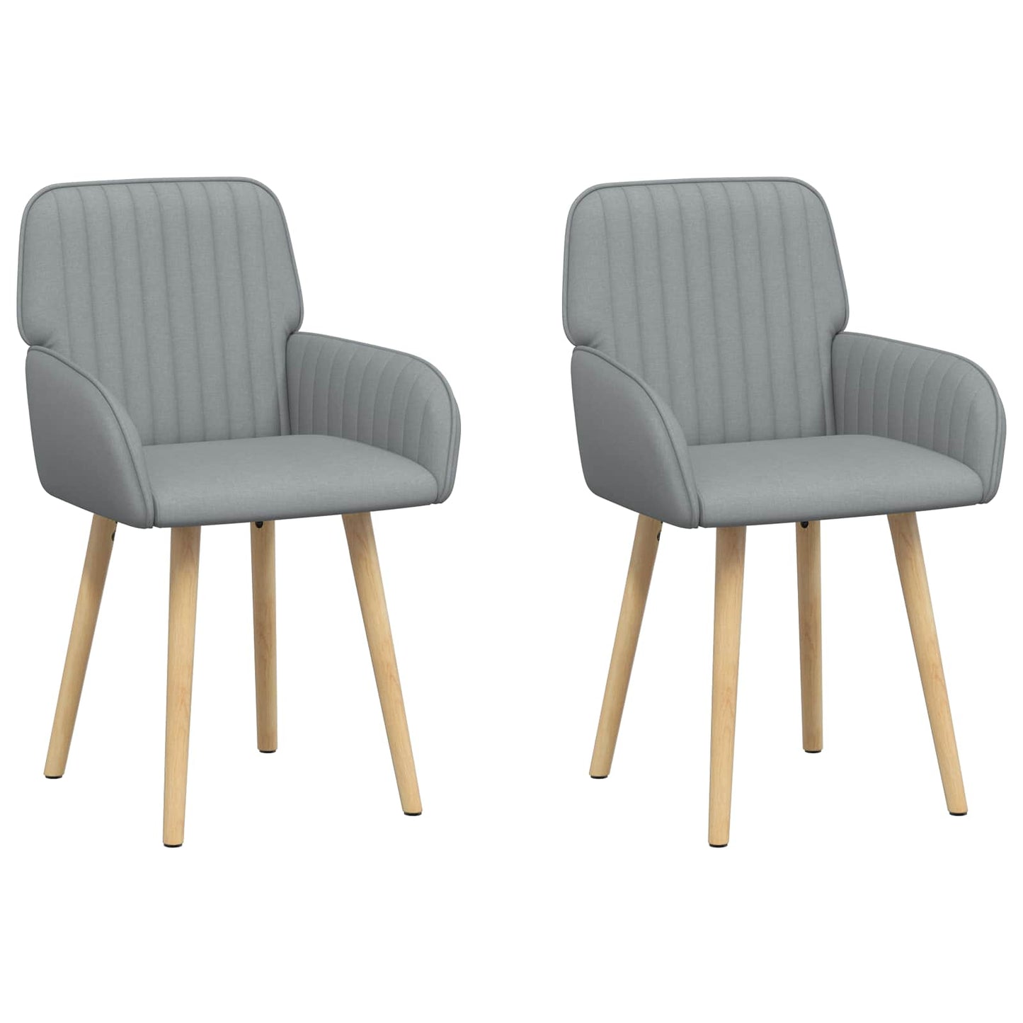 Eettafelstoelen 2 pcs Stof Lichtgrijs 56,5 x 50 x 87,5 cm is nu te koop bij PeponiXL, paradijselijk wonen!