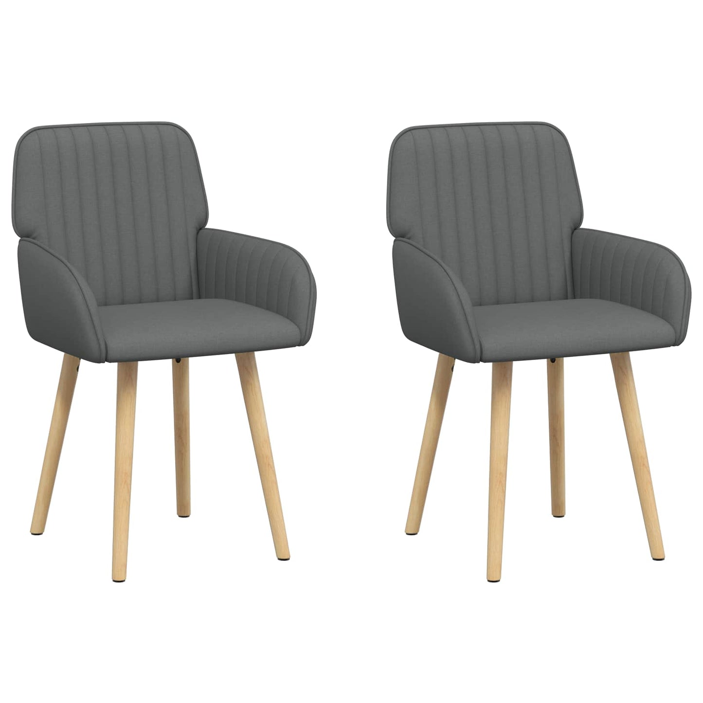 Eettafelstoelen 2 pcs Stof Donkergrijs 56,5 x 50 x 87,5 cm is nu te koop bij PeponiXL, paradijselijk wonen!
