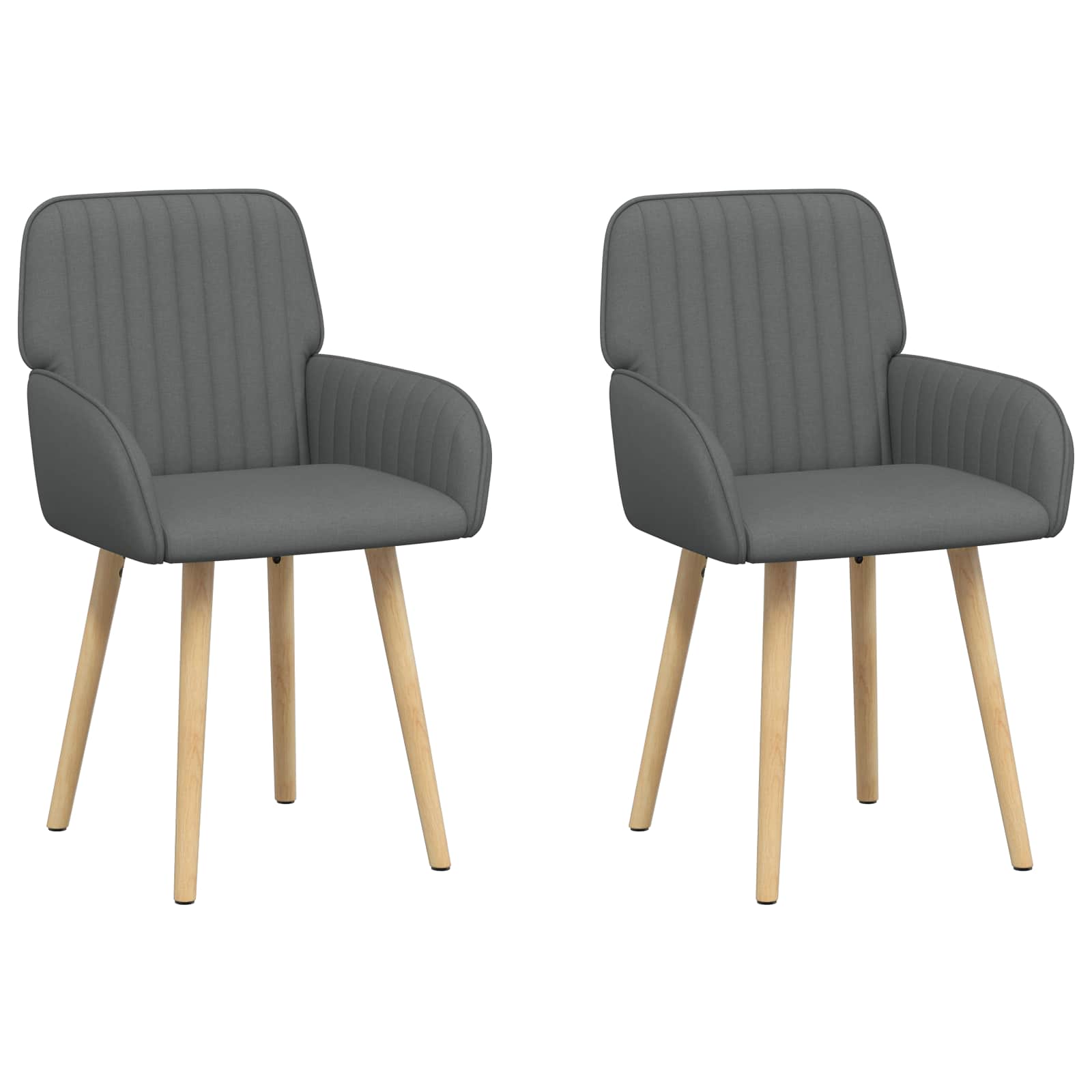 Eettafelstoelen 2 pcs Stof Donkergrijs 56,5 x 50 x 87,5 cm is nu te koop bij PeponiXL, paradijselijk wonen!