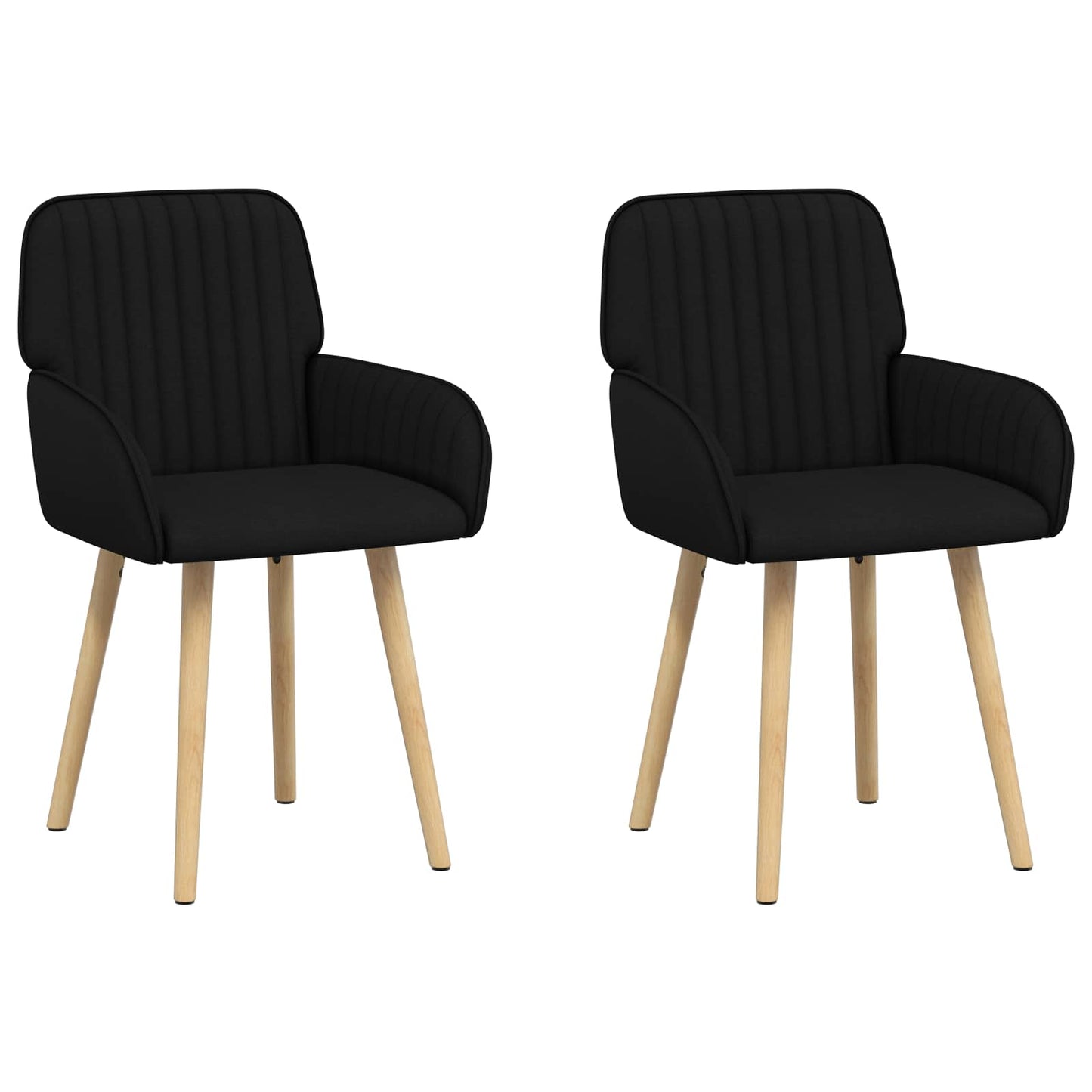 Eettafelstoelen 2 pcs Stof Zwart 56,5 x 50 x 87,5 cm is nu te koop bij PeponiXL, paradijselijk wonen!
