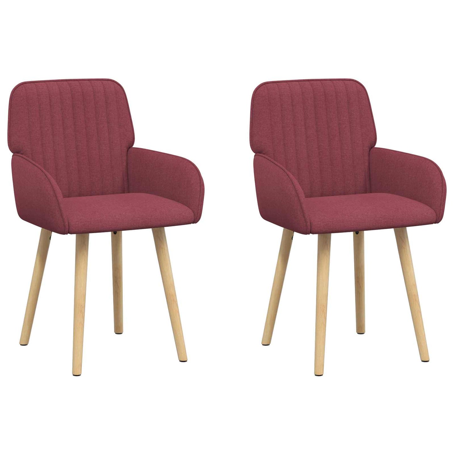 Eettafelstoelen 2 pcs Stof Wijnrood 56,5 x 50 x 87,5 cm is nu te koop bij PeponiXL, paradijselijk wonen!