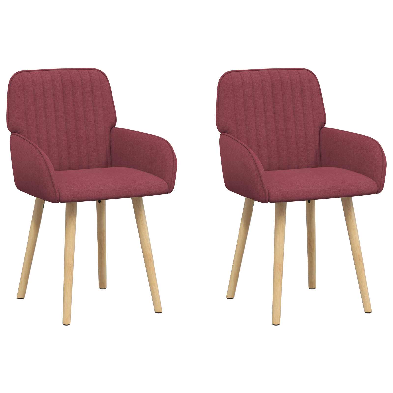 Eettafelstoelen 2 pcs Stof Wijnrood 56,5 x 50 x 87,5 cm is nu te koop bij PeponiXL, paradijselijk wonen!