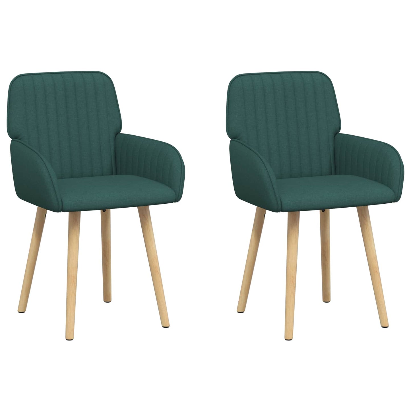 Eettafelstoelen 2 pcs Stof Donkergroen 56,5 x 50 x 87,5 cm is nu te koop bij PeponiXL, paradijselijk wonen!