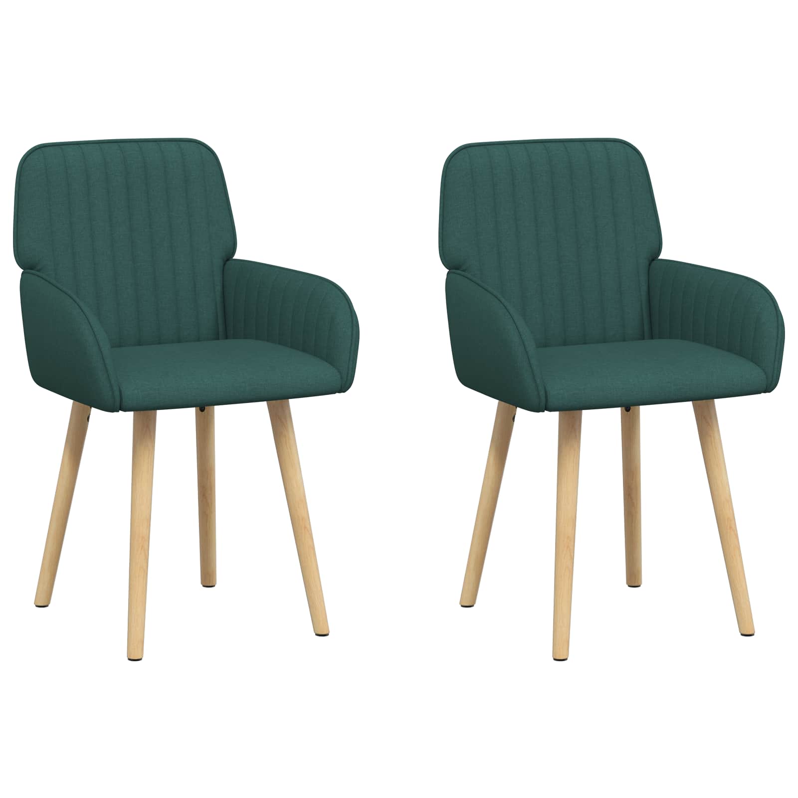 Eettafelstoelen 2 pcs Stof Donkergroen 56,5 x 50 x 87,5 cm is nu te koop bij PeponiXL, paradijselijk wonen!