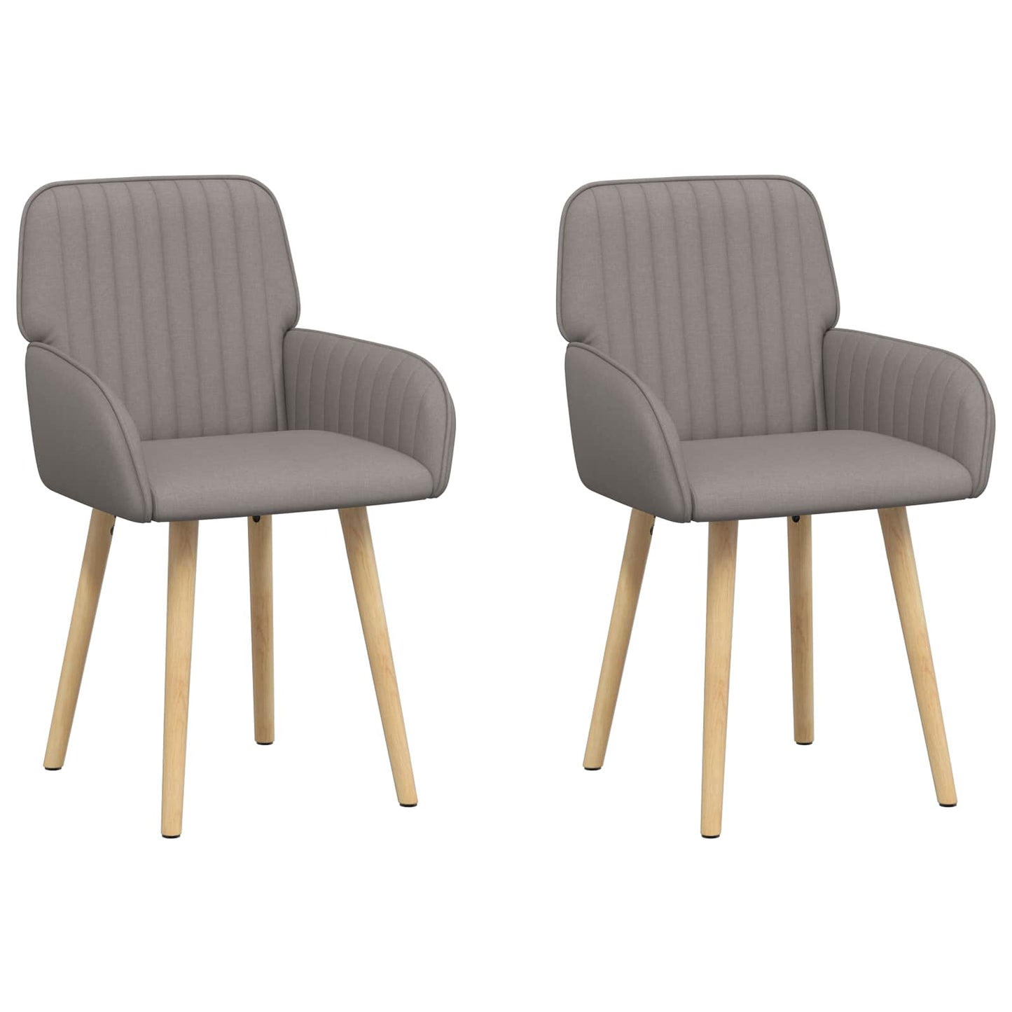 Eettafelstoelen 2 pcs Stof Taupe 56,5 x 50 x 87,5 cm is nu te koop bij PeponiXL, paradijselijk wonen!