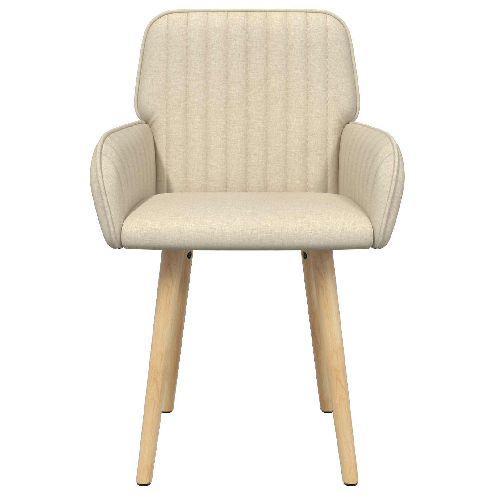 Eettafelstoelen 2 pcs Stof Crèmekleurig 56,5 x 50 x 87,5 cm is nu te koop bij PeponiXL, paradijselijk wonen!