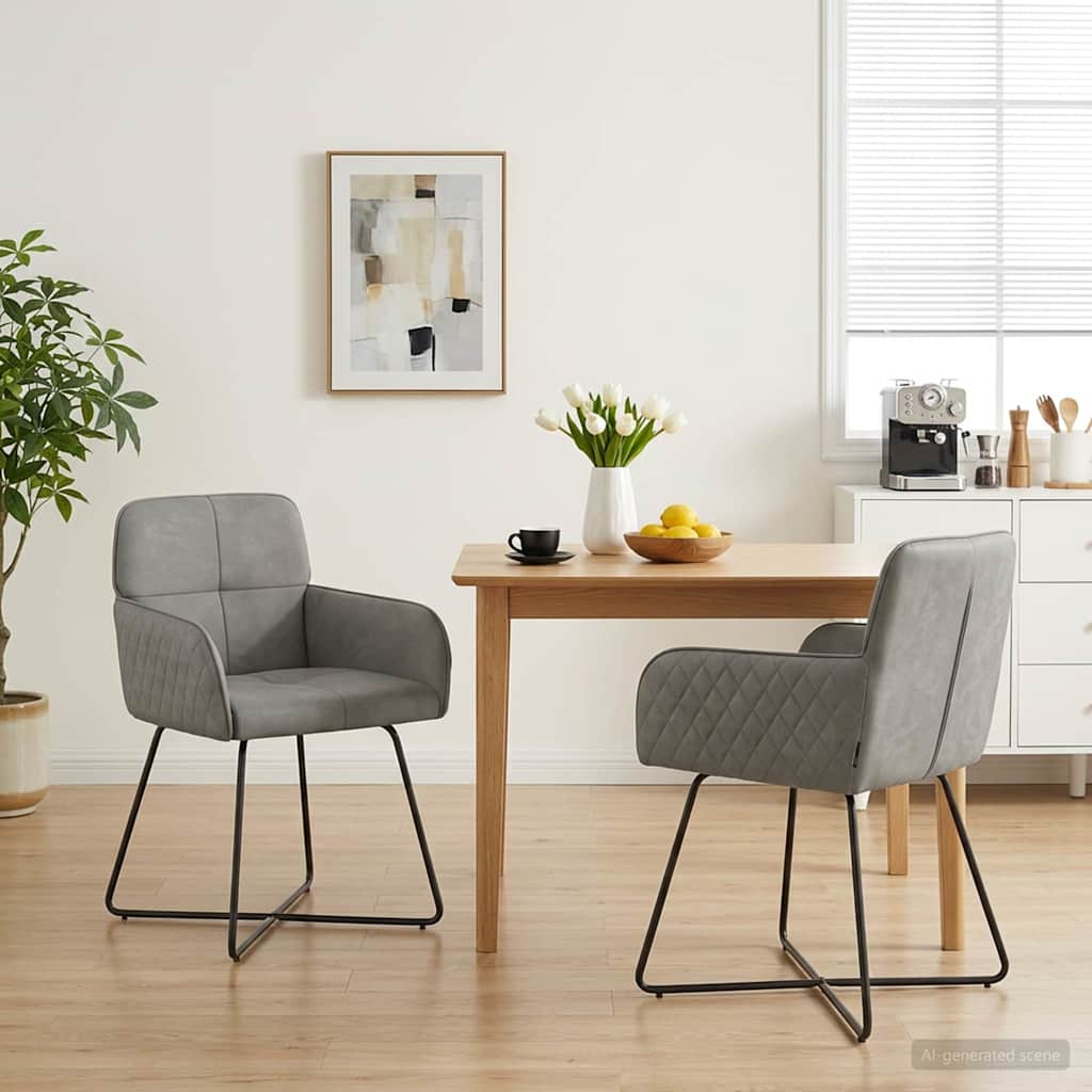 Eettafelstoelen 2 pcs fluweel Lichtgrijs 59 x 56,5 x 86 cm is nu te koop bij PeponiXL, paradijselijk wonen!