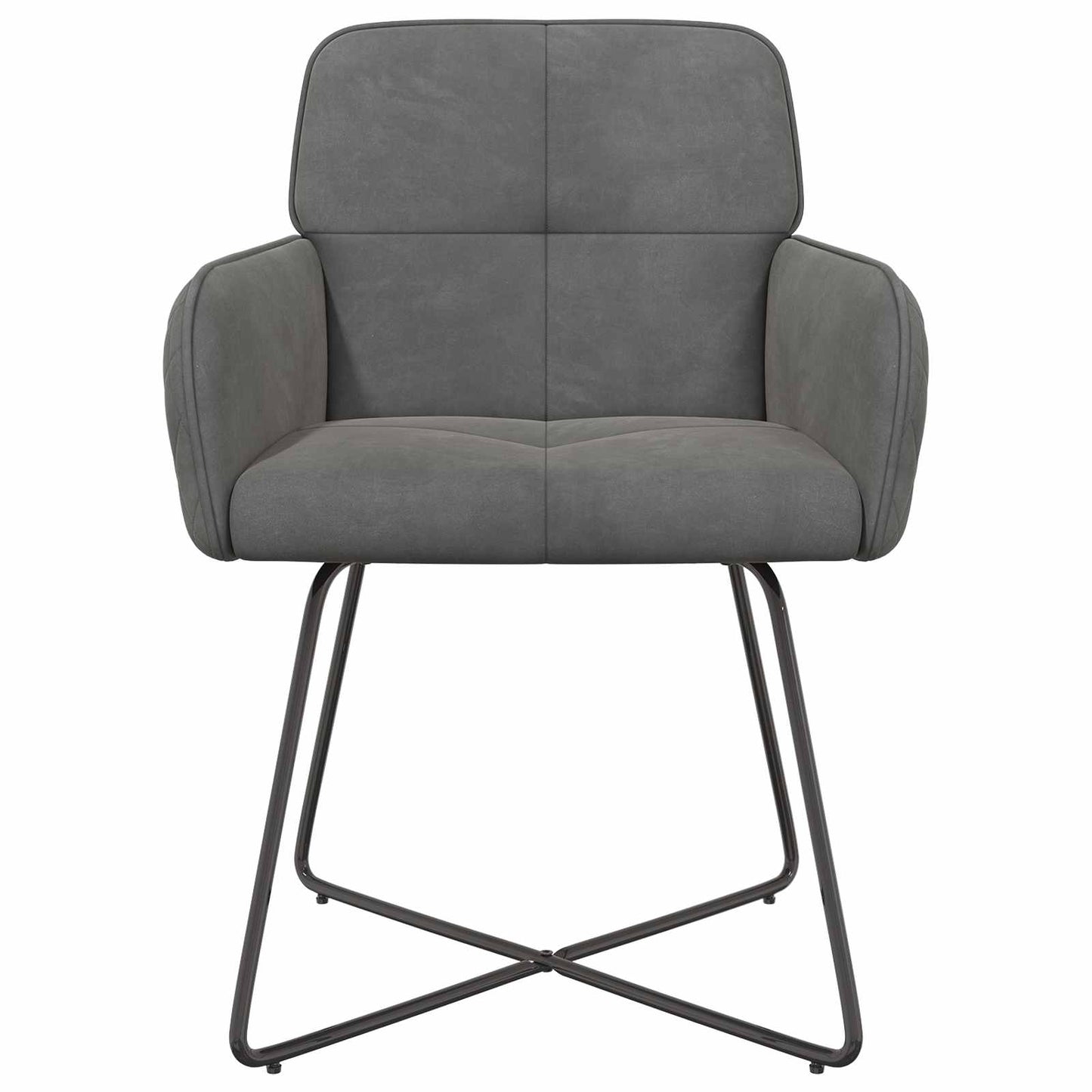 Eettafelstoelen 2 pcs fluweel Donkergrijs 59 x 56,5 x 86 cm is nu te koop bij PeponiXL, paradijselijk wonen!