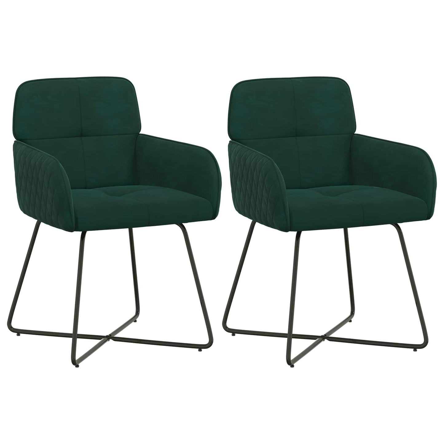 Eettafelstoelen 2 pcs fluweel Donkergroen 59 x 56,5 x 86 cm is nu te koop bij PeponiXL, paradijselijk wonen!