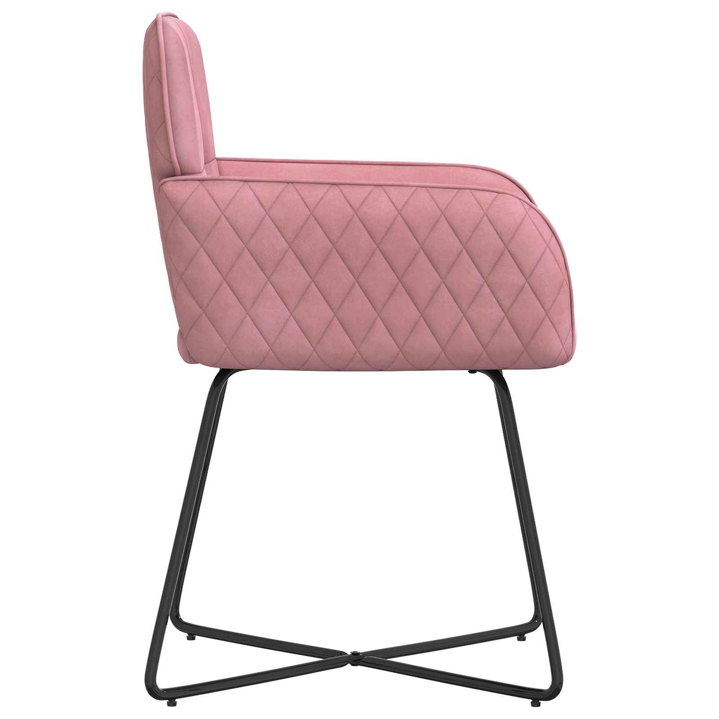 Eettafelstoelen 2 pcs fluweel Roze 59 x 56,5 x 86 cm is nu te koop bij PeponiXL, paradijselijk wonen!