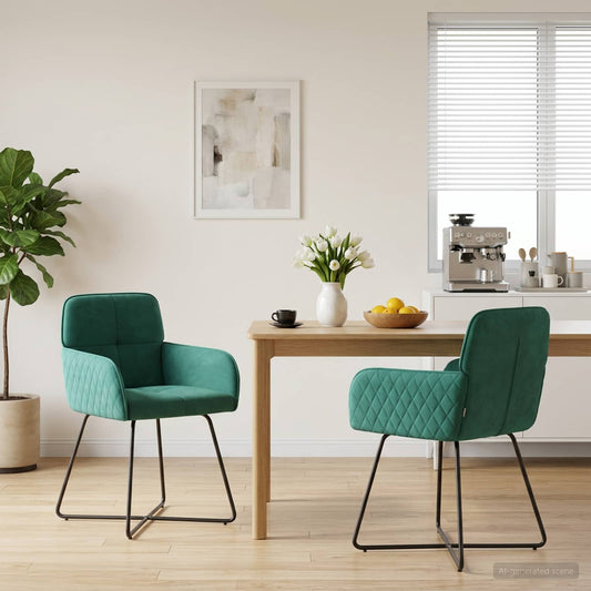 Eettafelstoelen 2 pcs fluweel Turquoise 59 x 56,5 x 86 cm is nu te koop bij PeponiXL, paradijselijk wonen!