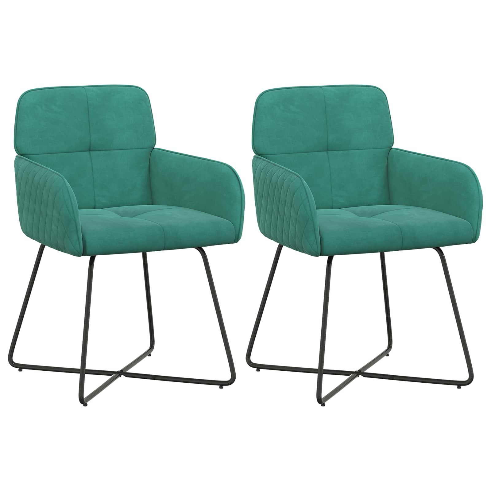 Eettafelstoelen 2 pcs fluweel Turquoise 59 x 56,5 x 86 cm is nu te koop bij PeponiXL, paradijselijk wonen!