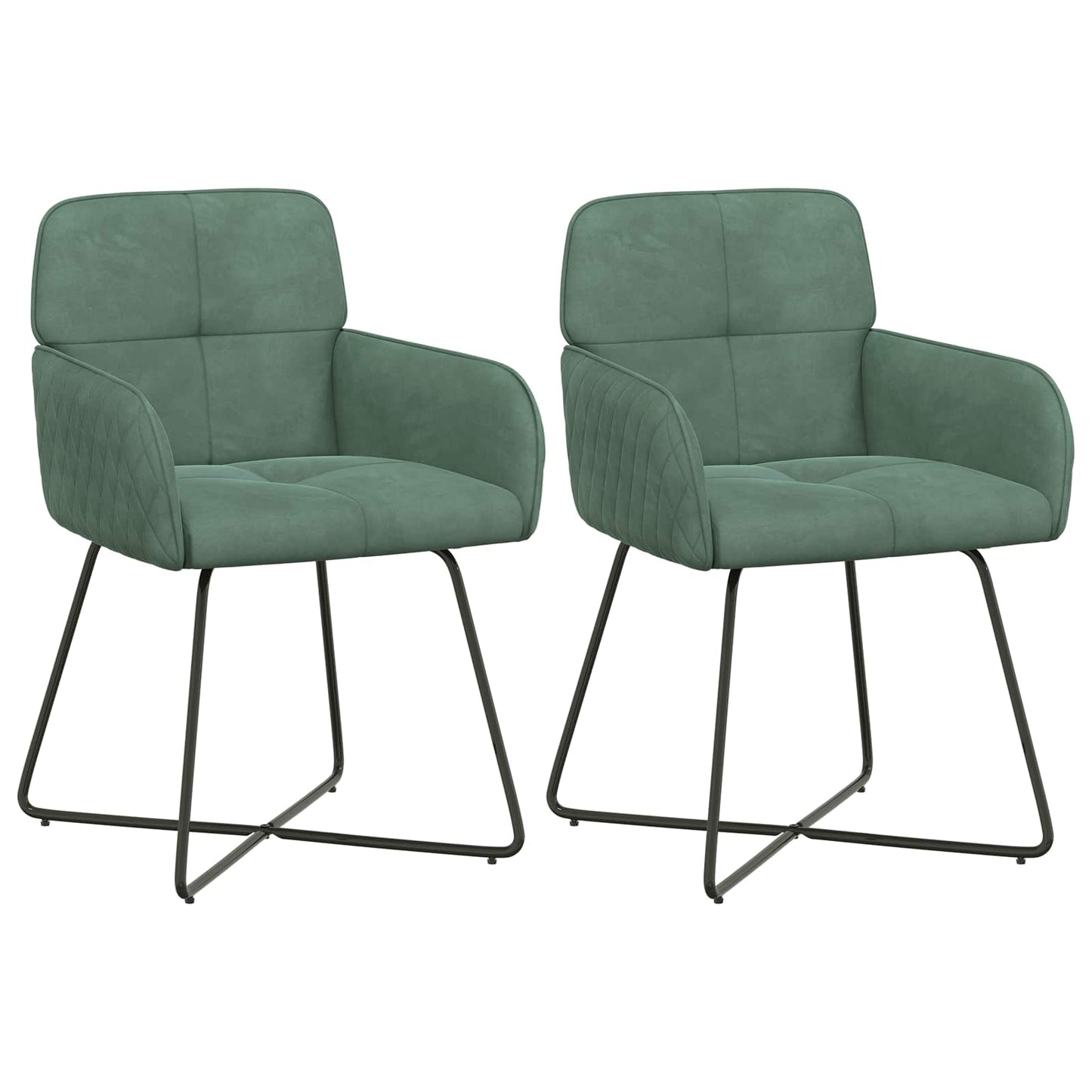 Eettafelstoelen 2 pcs fluweel Zeegroen 59 x 56,5 x 86 cm is nu te koop bij PeponiXL, paradijselijk wonen!