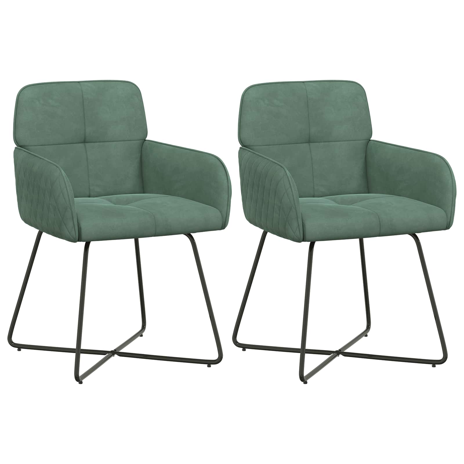 Eettafelstoelen 2 pcs fluweel Zeegroen 59 x 56,5 x 86 cm is nu te koop bij PeponiXL, paradijselijk wonen!