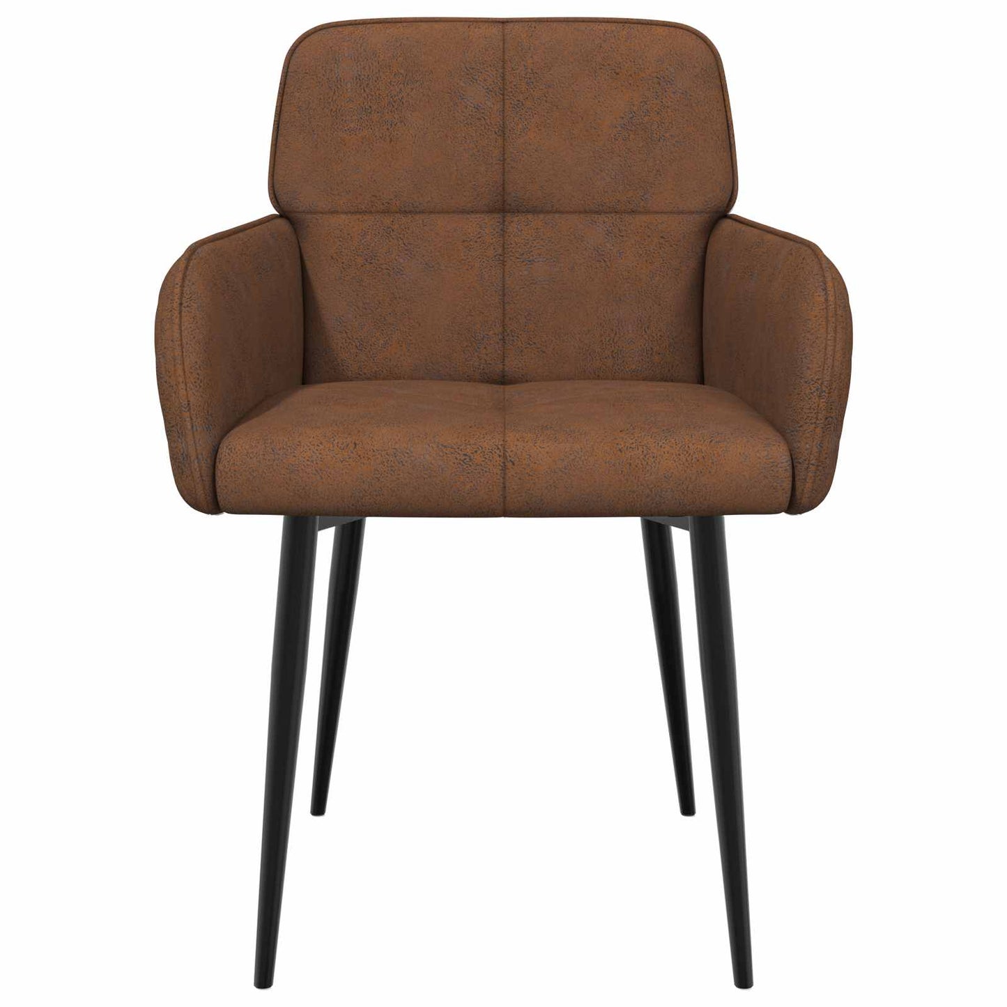 Eettafelstoelen 2 pcs Nep Suede Leer Bruin 59 x 56,5 x 85 cm is nu te koop bij PeponiXL, paradijselijk wonen!