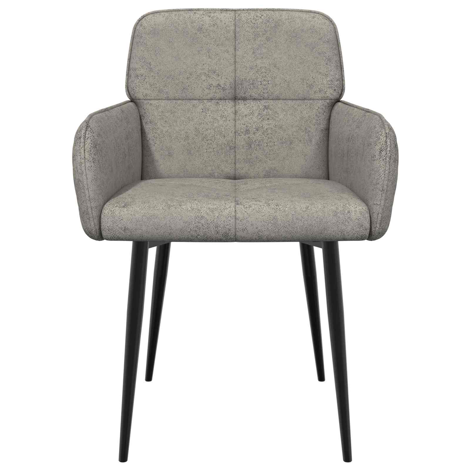 Eettafelstoelen 2 pcs Nep Suede Leer Lichtgrijs 59x56,5x85cm is nu te koop bij PeponiXL, paradijselijk wonen!