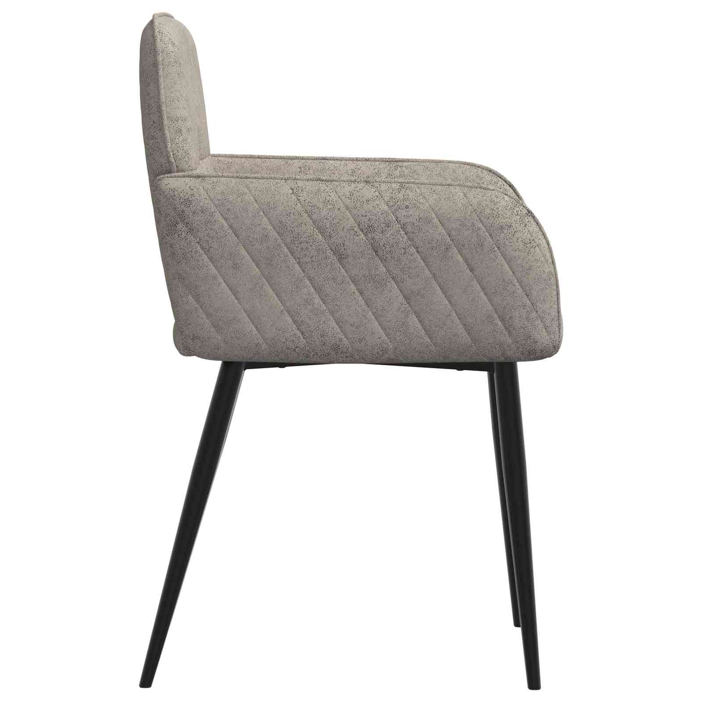 Eettafelstoelen 2 pcs Nep Suede Leer Lichtgrijs 59x56,5x85cm is nu te koop bij PeponiXL, paradijselijk wonen!