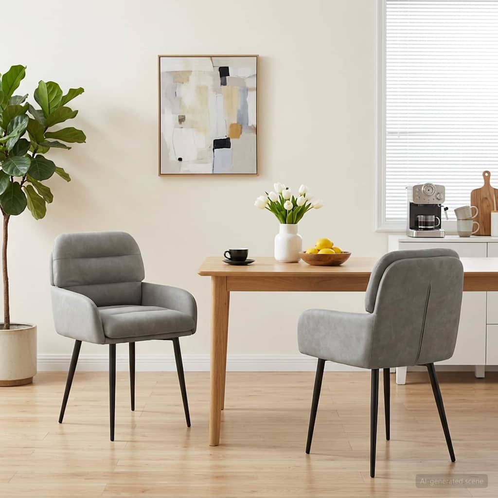 Eettafelstoelen 2 pcs fluweel Lichtgrijs 59 x 59,5 x 90 cm is nu te koop bij PeponiXL, paradijselijk wonen!
