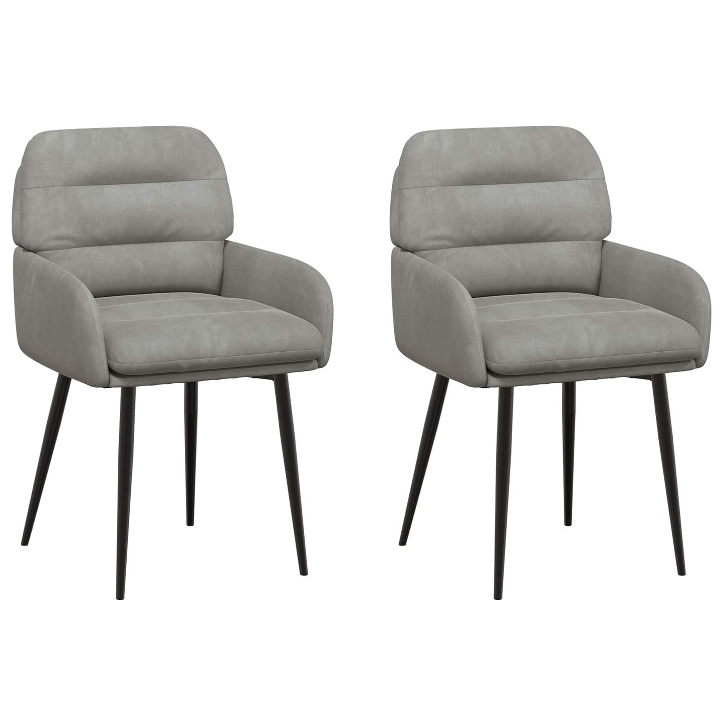 Eettafelstoelen 2 pcs fluweel Lichtgrijs 59 x 59,5 x 90 cm is nu te koop bij PeponiXL, paradijselijk wonen!