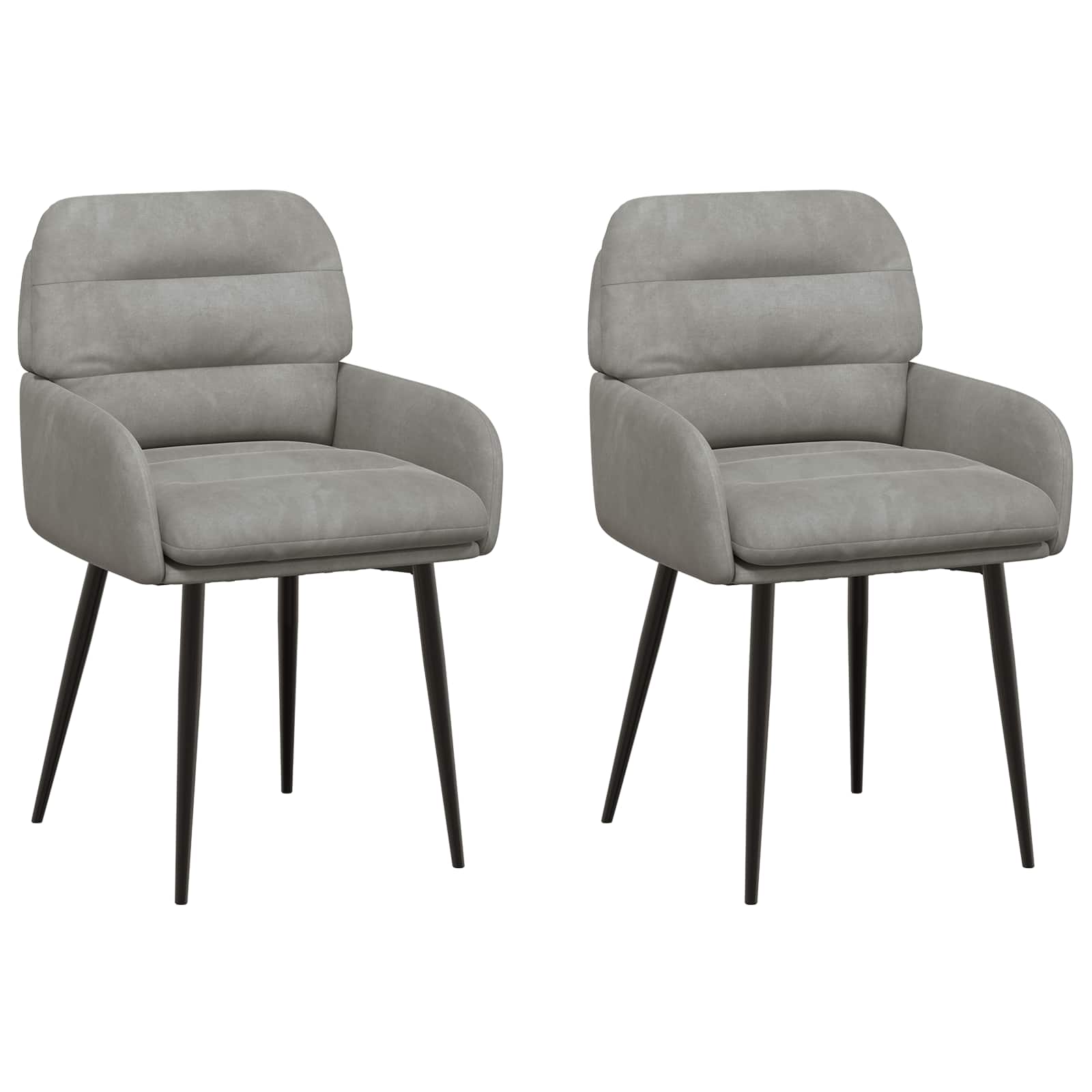 Eettafelstoelen 2 pcs fluweel Lichtgrijs 59 x 59,5 x 90 cm is nu te koop bij PeponiXL, paradijselijk wonen!