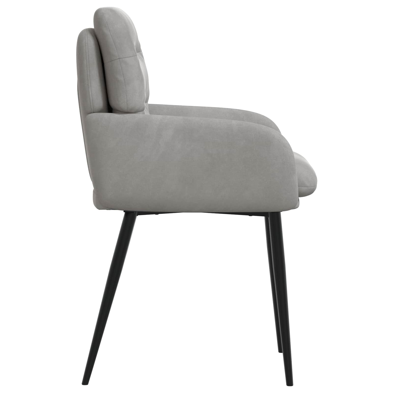 Eettafelstoelen 2 pcs fluweel Lichtgrijs 59 x 59,5 x 90 cm is nu te koop bij PeponiXL, paradijselijk wonen!