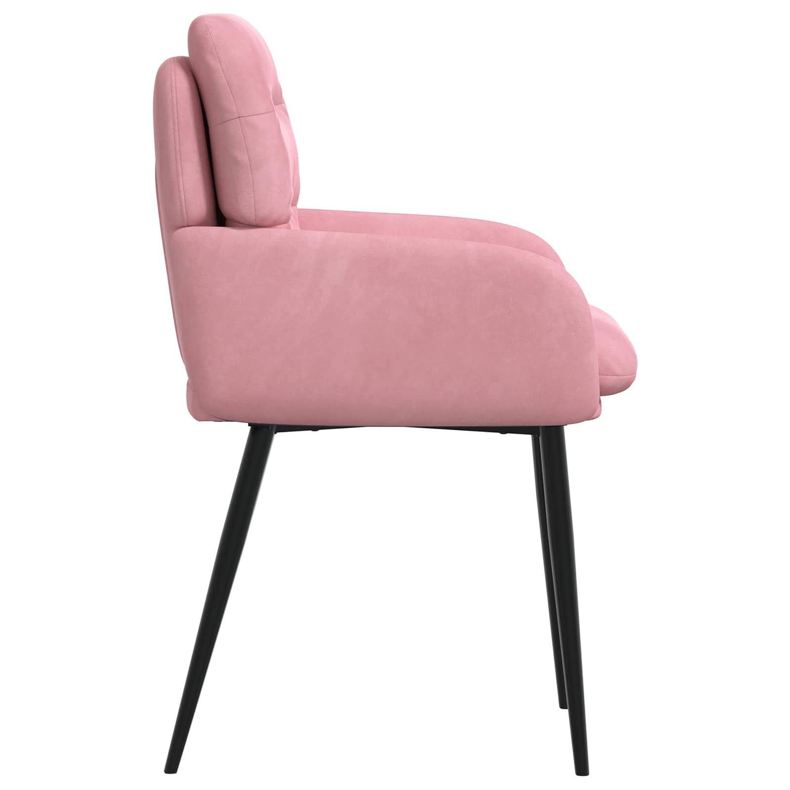 Eettafelstoelen 2 pcs fluweel Roze 59 x 59,5 x 90 cm is nu te koop bij PeponiXL, paradijselijk wonen!