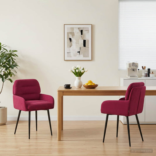 Eettafelstoelen 2 pcs fluweel Wijnrood 59 x 59,5 x 90 cm is nu te koop bij PeponiXL, paradijselijk wonen!