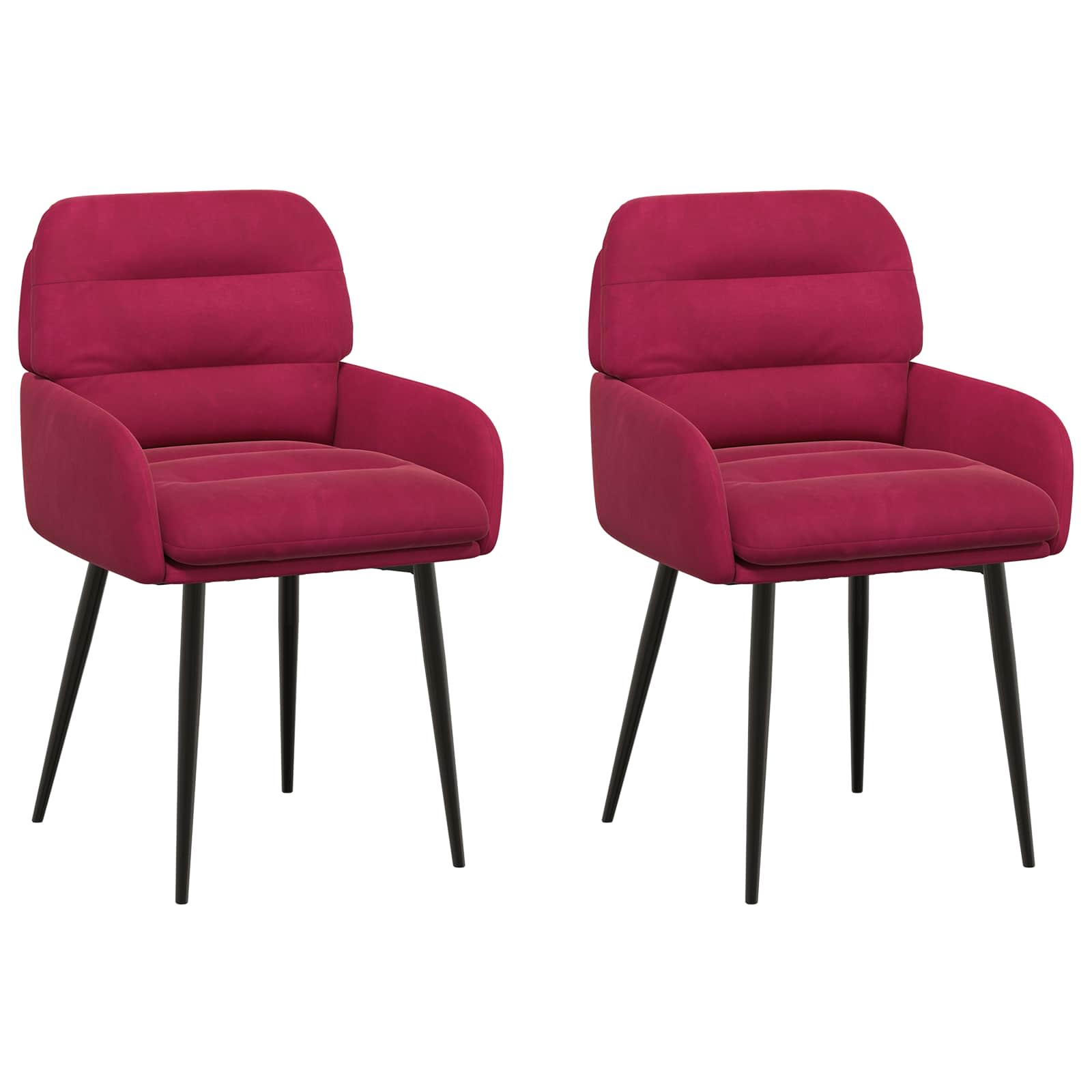 Eettafelstoelen 2 pcs fluweel Wijnrood 59 x 59,5 x 90 cm is nu te koop bij PeponiXL, paradijselijk wonen!