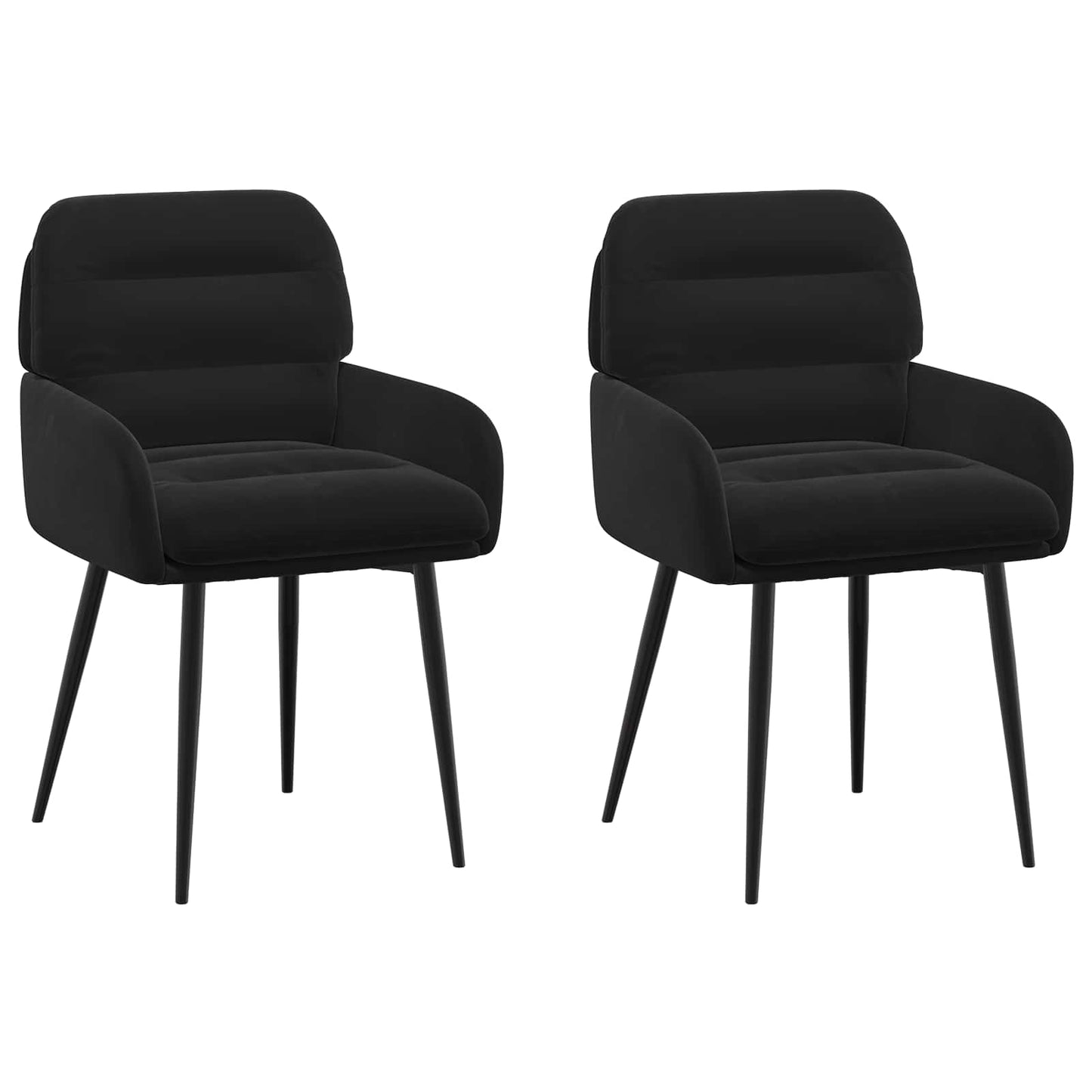 Eettafelstoelen 2 pcs fluweel Zwart 59 x 59,5 x 90 cm is nu te koop bij PeponiXL, paradijselijk wonen!