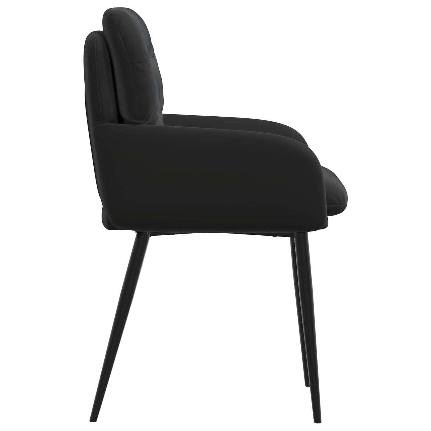 Eettafelstoelen 2 pcs fluweel Zwart 59 x 59,5 x 90 cm is nu te koop bij PeponiXL, paradijselijk wonen!