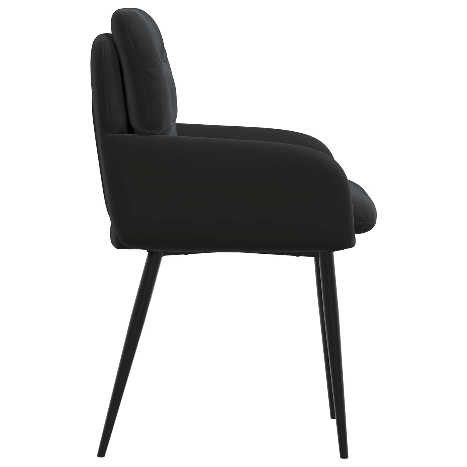 Eettafelstoelen 2 pcs fluweel Zwart 59 x 59,5 x 90 cm is nu te koop bij PeponiXL, paradijselijk wonen!