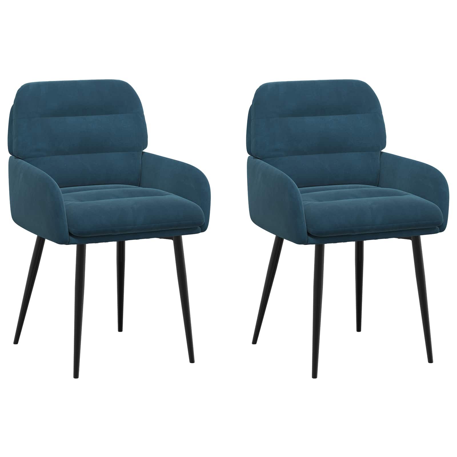 Eettafelstoelen 2 pcs fluweel Blauw 59 x 59,5 x 90 cm is nu te koop bij PeponiXL, paradijselijk wonen!